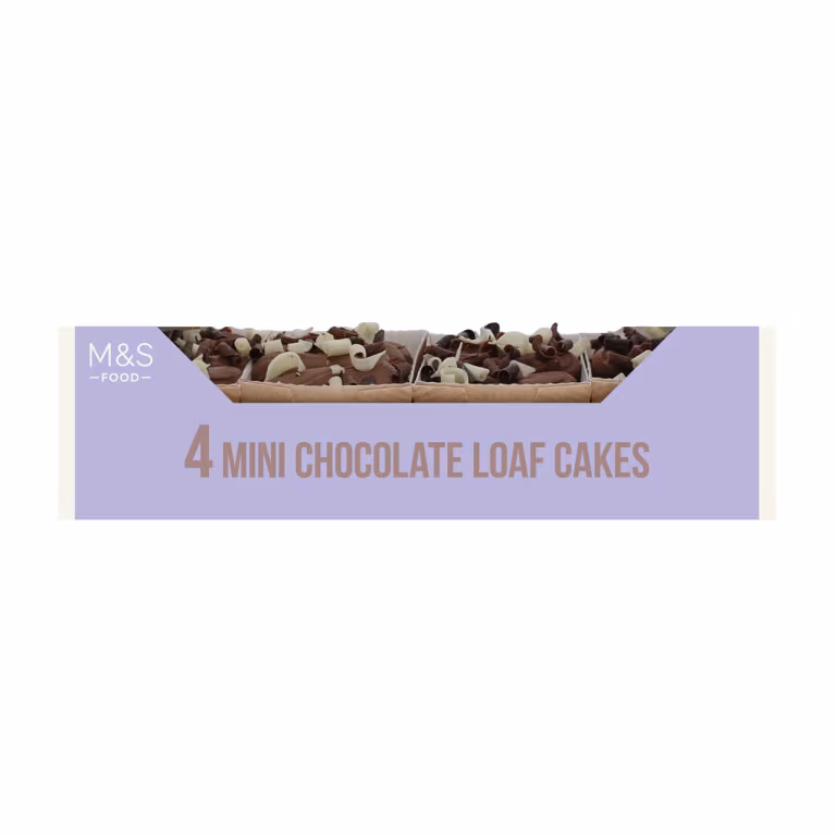 M&S 4 Mini Chocolate Loaf Cakes
