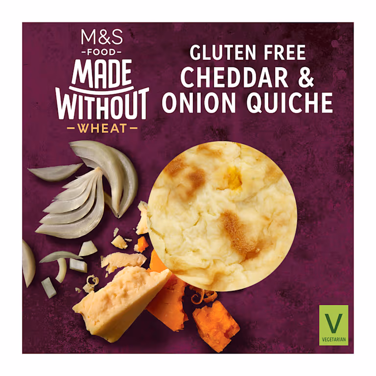 M&S Made Without Wheat Cheese and Onion Quiche