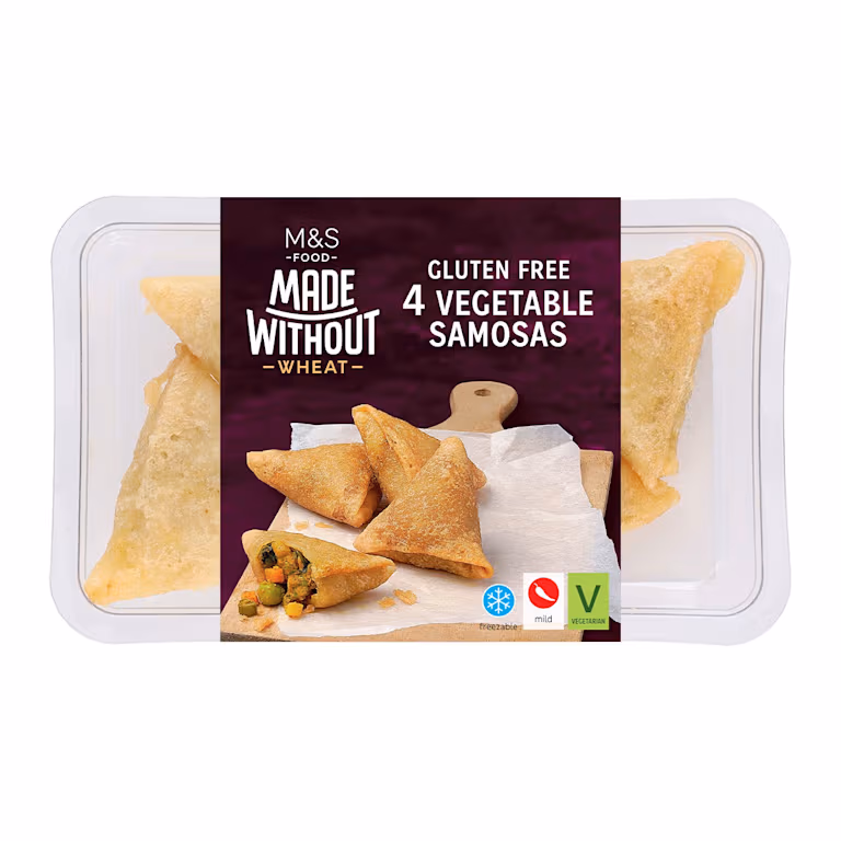 M&S Made Without Wheat 4 Vegetable Samosas