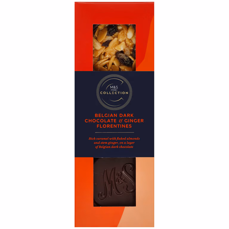 M&S Collection Dark Chocolate and Ginger Florentines