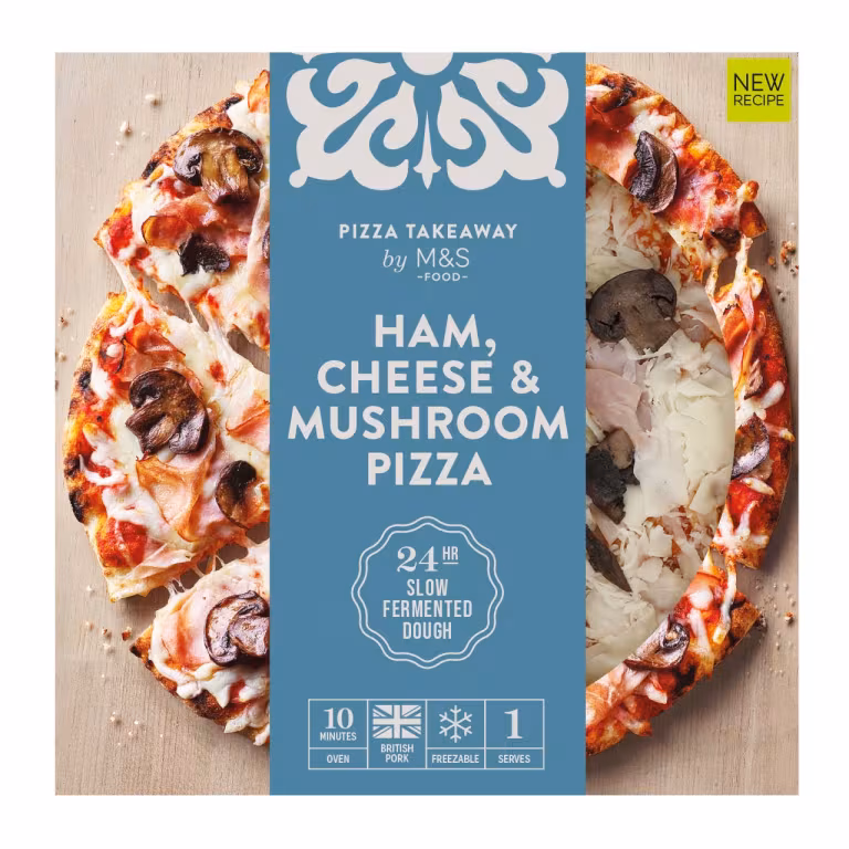 M&S Ham, Cheese & Mushroom Pizza