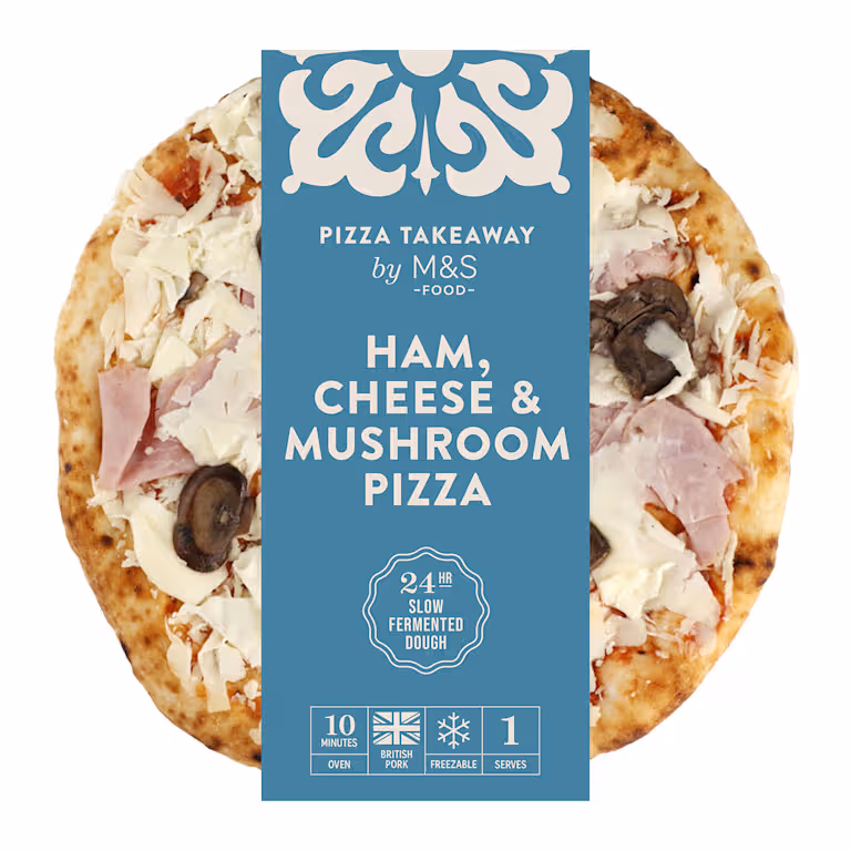 M&S Ham, Cheese & Mushroom Pizza