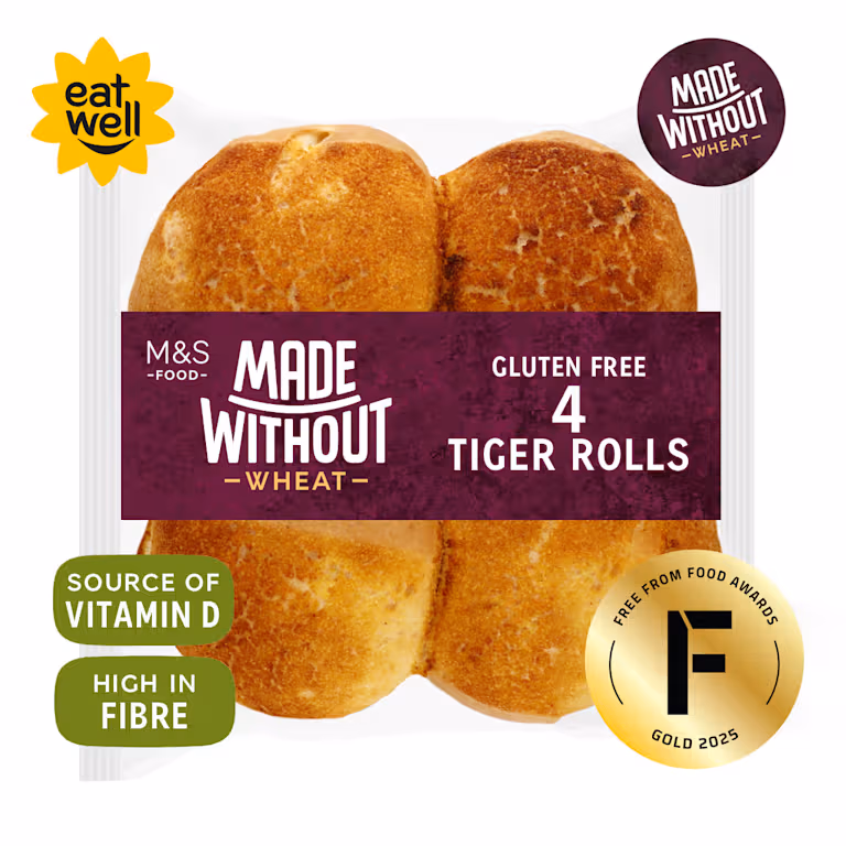 M&S Made Without Wheat Gluten Free Tiger Rolls