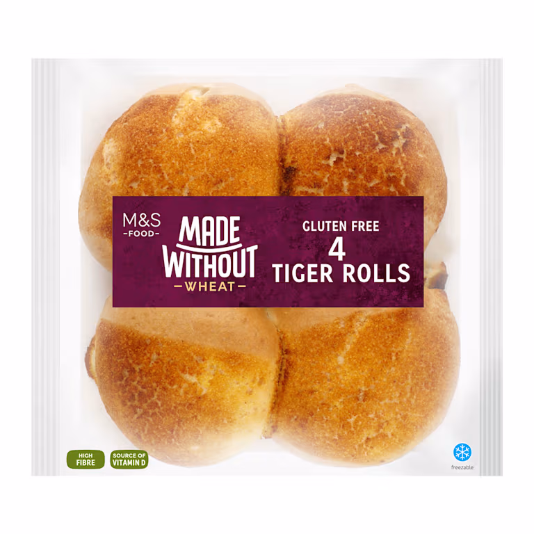 M&S Made Without Wheat Gluten Free Tiger Rolls