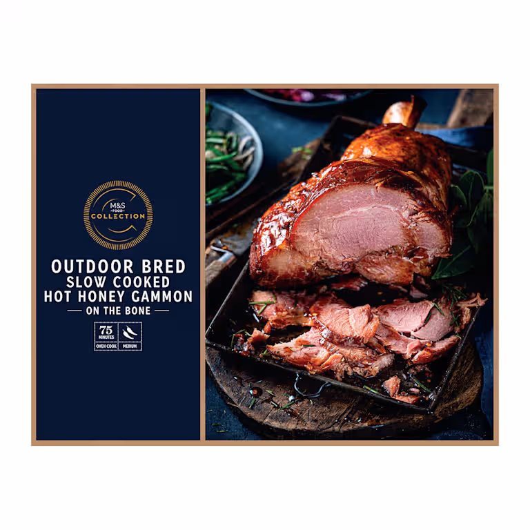 M&S Collection British Outdoor Bred Slow Cooked Cola Flavour Gammon on the Bone with a Sticky Treacle Sauce