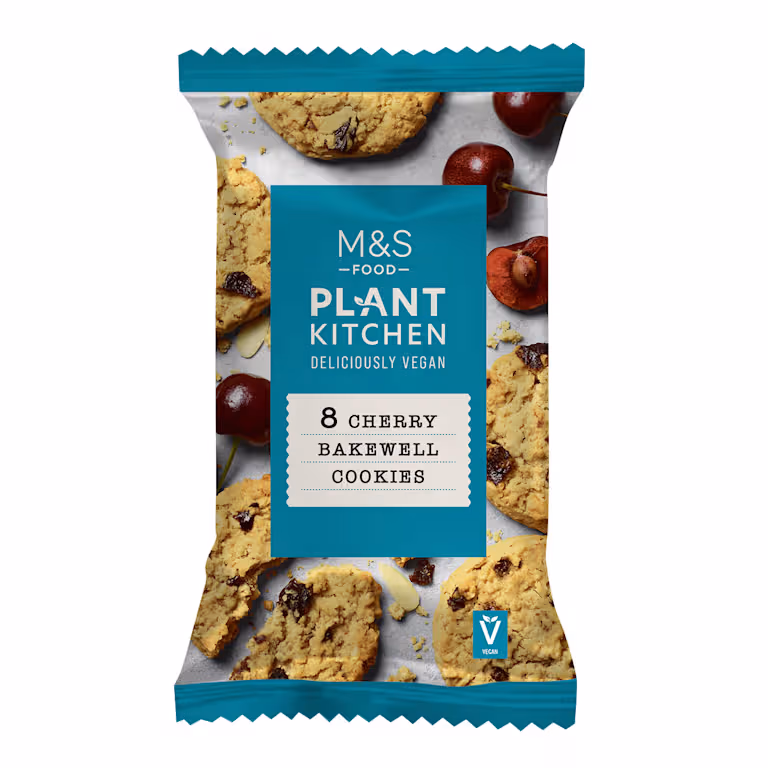 M&S Plant Kitchen Chewy Cherry Bakewell Cookies