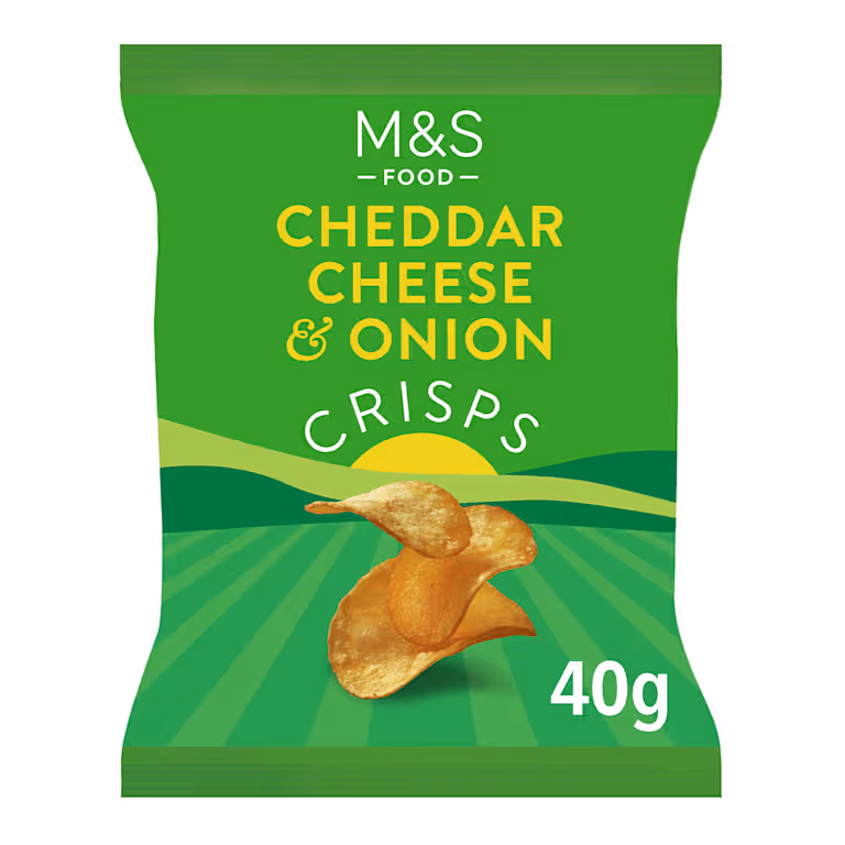 M&S Four Cheese and Onion Crisps