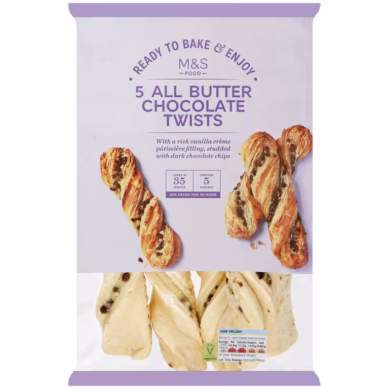 M&S 5 All Butter Chocolate Twists