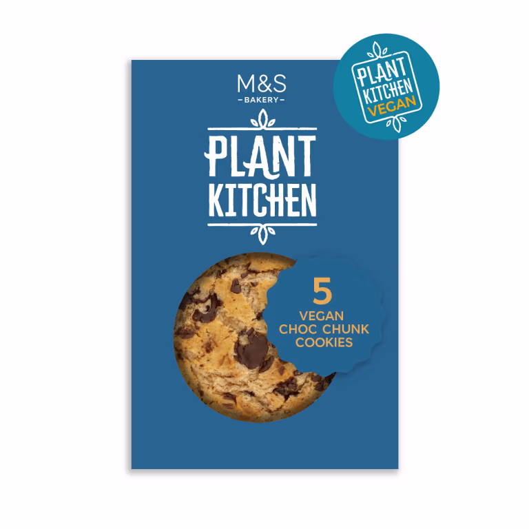 M&S 5 Vegan Chocolate Chunk Cookies