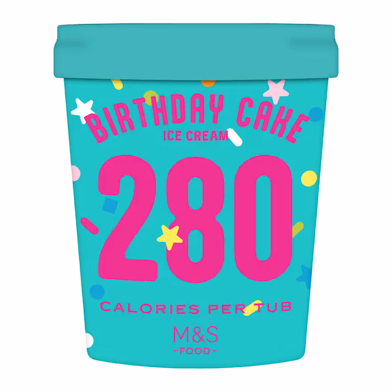M&S Low Fat Birthday Cake Ice Cream