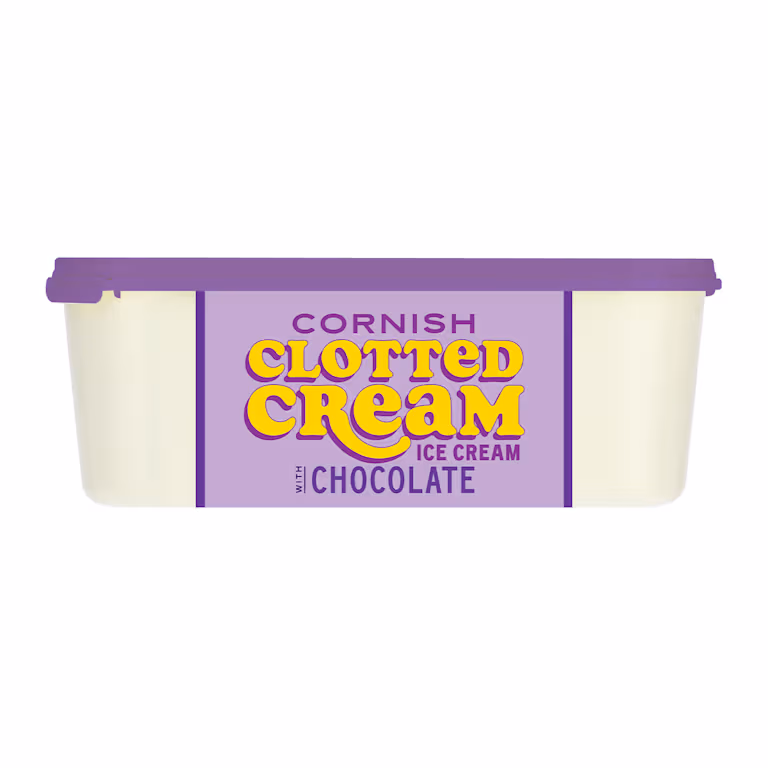 M&S Cornish Clotted Cream Ice Cream With Chocolate