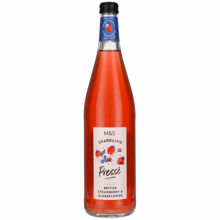 M&S British Strawberry and Elderflower Sparkling Pressé