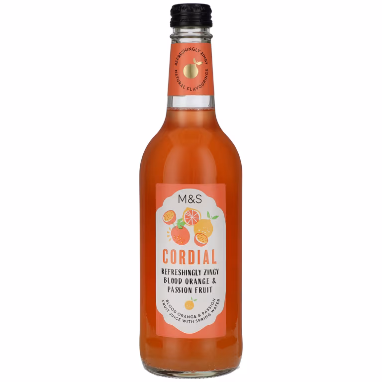 M&S Blood Orange and Passionfruit Cordial