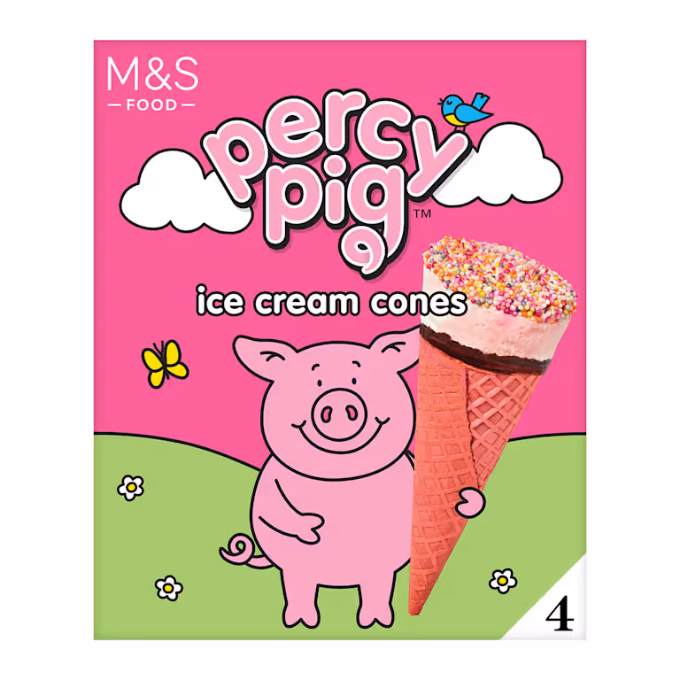 M&S Percy Pig Ice Cream Cones