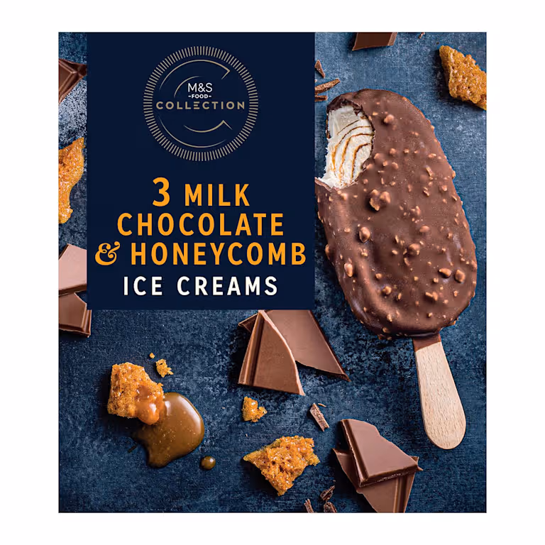 M&S Milk Chocolate And Honeycomb Ice Creams