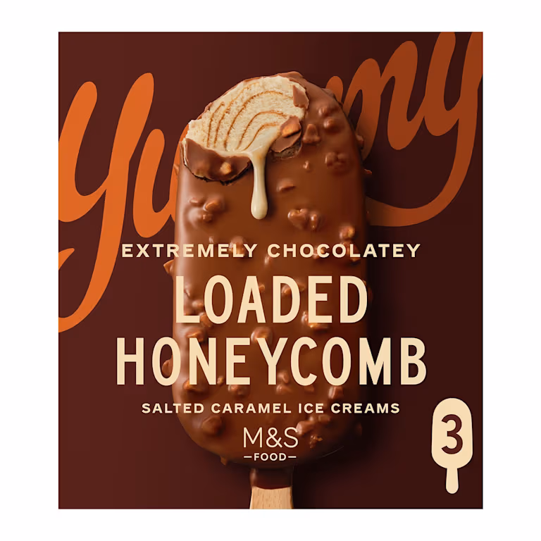 M&S Extremely Chocolatey Loaded Honeycomb Salted Caramel Ice Creams&nbsp;
