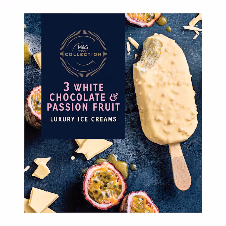 M&S White Chocolate And Passion Fruit Ice Creams