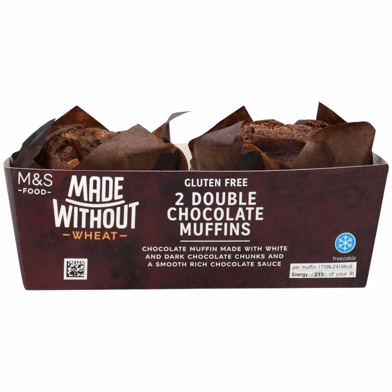 M&S Made Without Wheat Double Chocolate Muffins