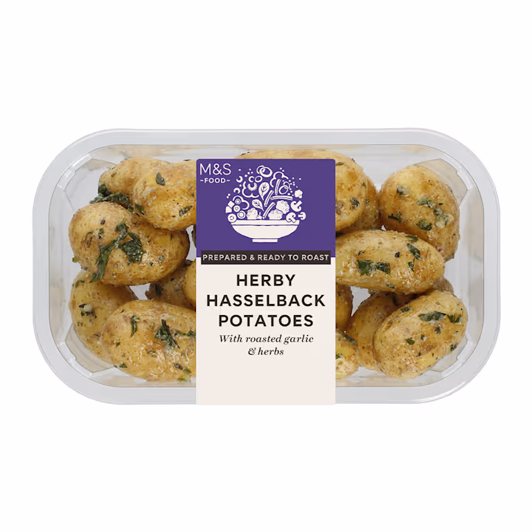 M&S Garlic & Herb Hasselback Potatoes