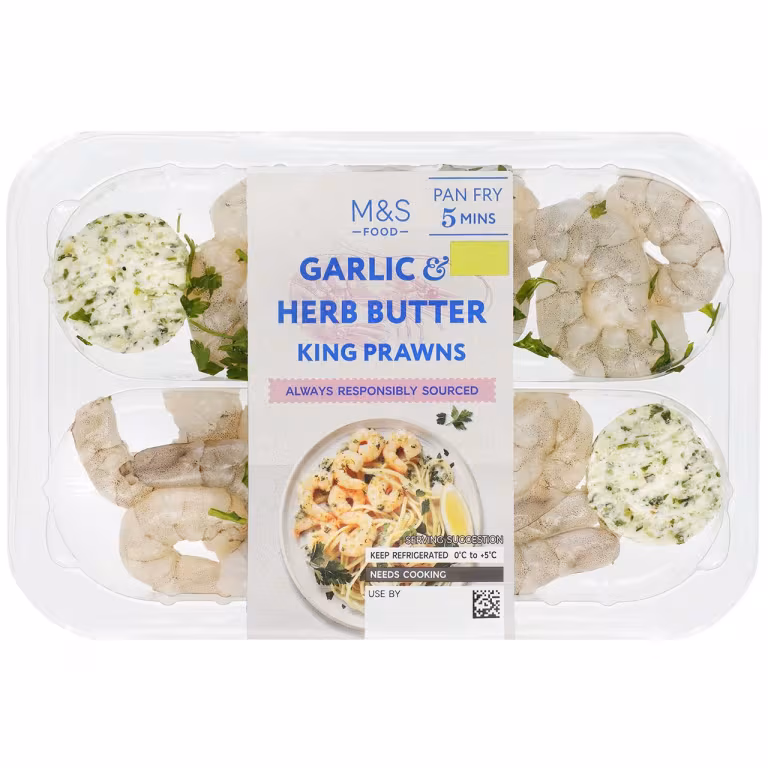 M&S Garlic and Herb Butter King Prawns