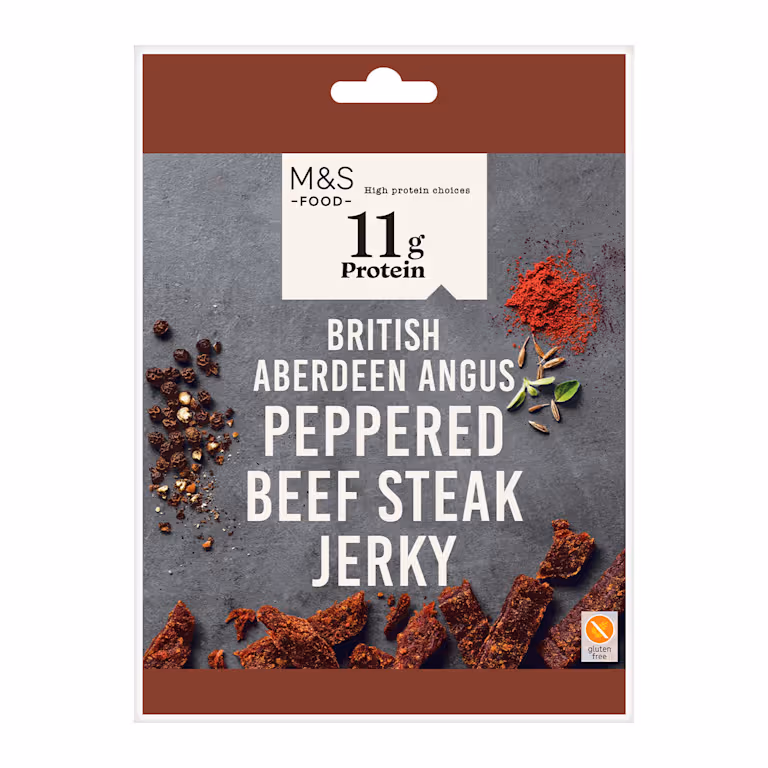 M&S British Aberdeen Angus Peppered Beef Steak Jerky