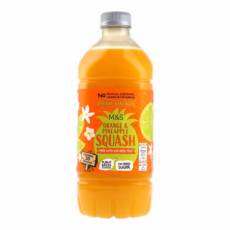 M&S Double Strength Orange and Pineapple Squash