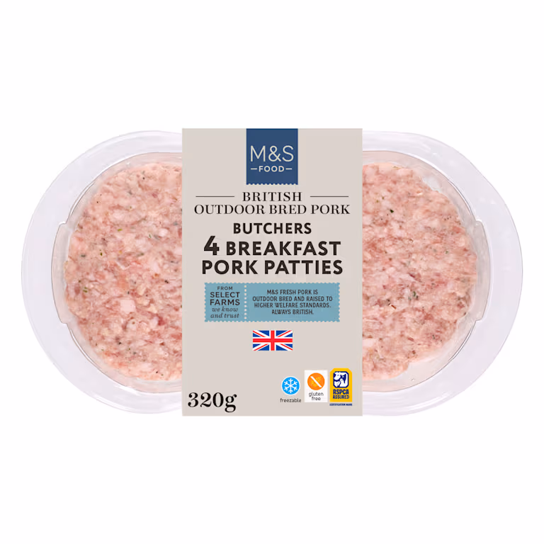 M&S British Outdoor Bred Breakfast Pork Patties