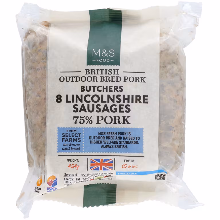 M&S British Outdoor Bred Pork Butchers Lincolnshire Sausages
