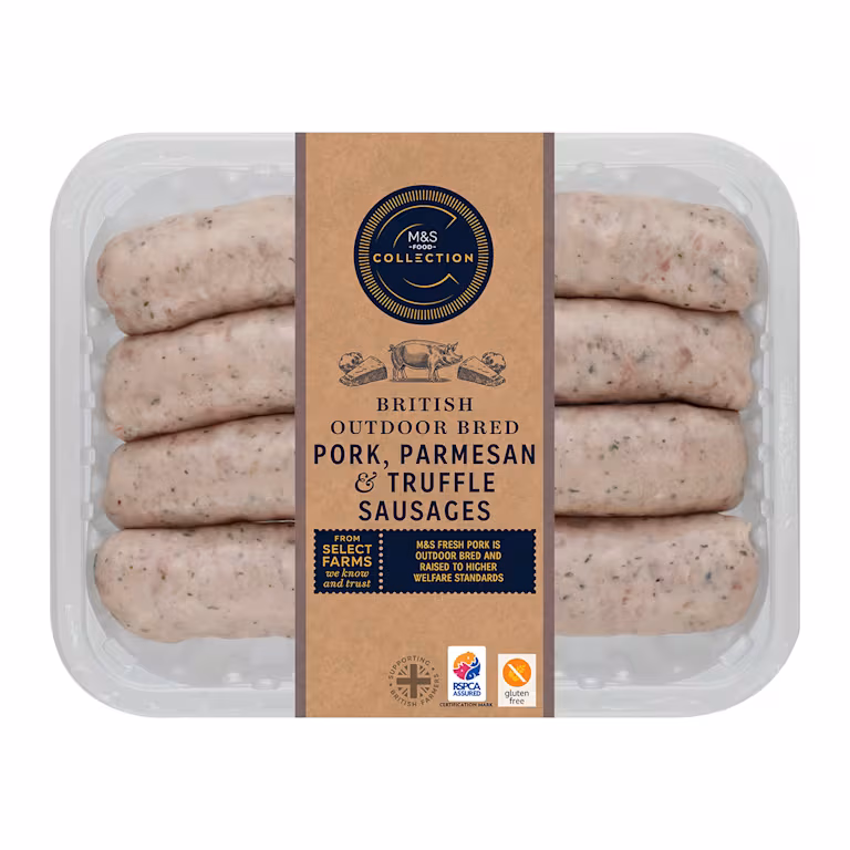 M&S British Outdoor Bred Pork, Parmesan and Truffle Sausages