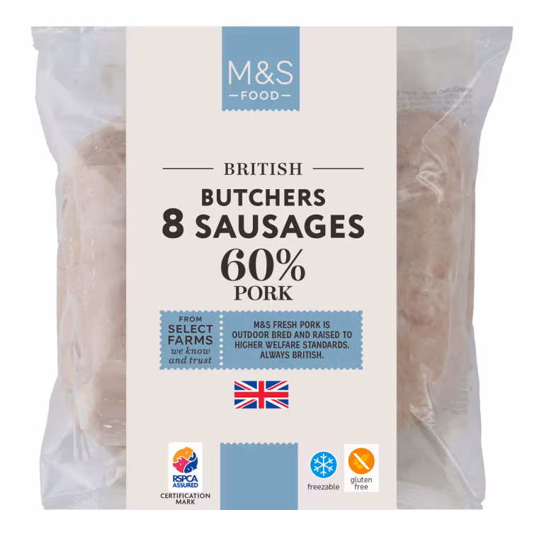 M&S British Outdoor Bred Pork Butchers Sausages