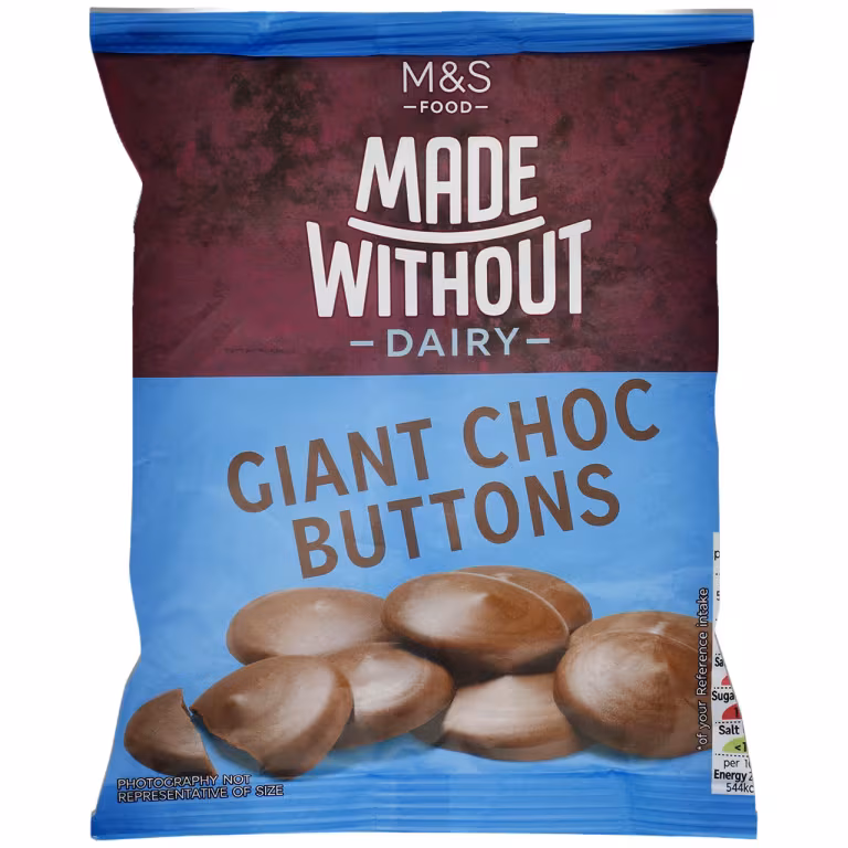 M&S Made Without Dairy Giant Chocolate Buttons Treat Bag