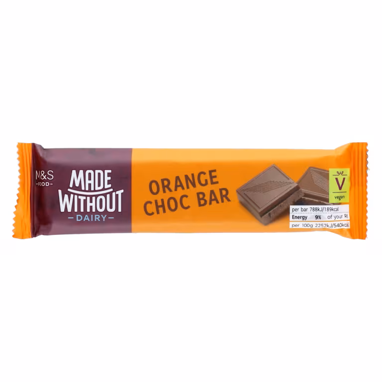 M&S Made Without Dairy Orange Chocolate Bar
