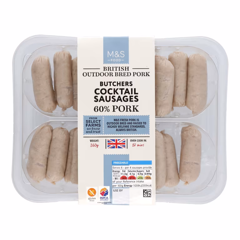 M&S Outdoor Bred Pork Butchers Cocktail Sausages