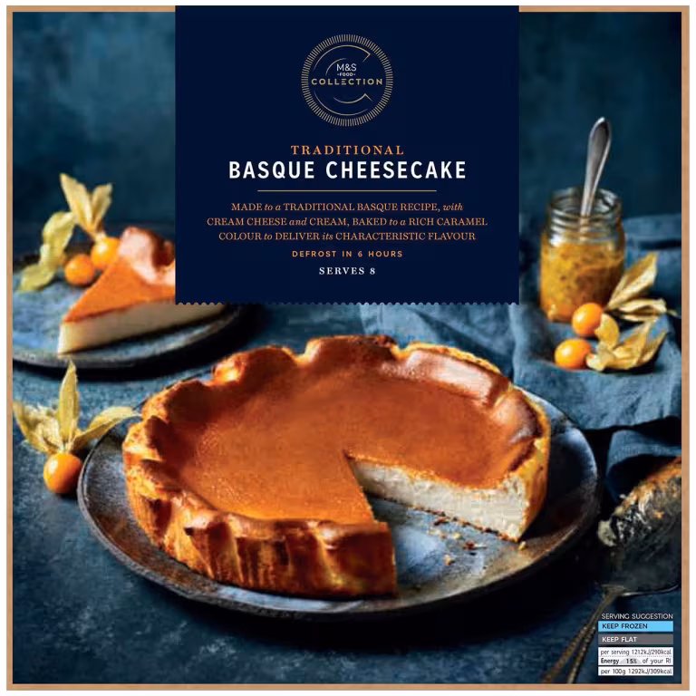 M&S Collection Traditional Basque Cheesecake