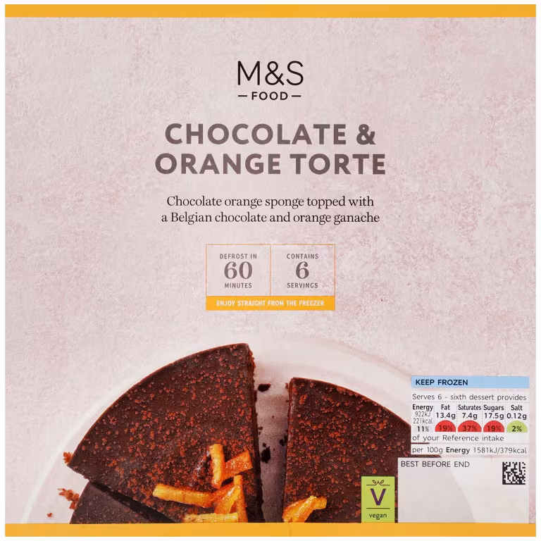 M&S Chocolate and Orange Torte