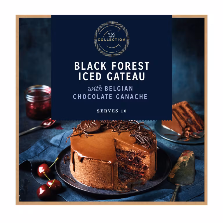 M&S Black Forest Iced Gateau