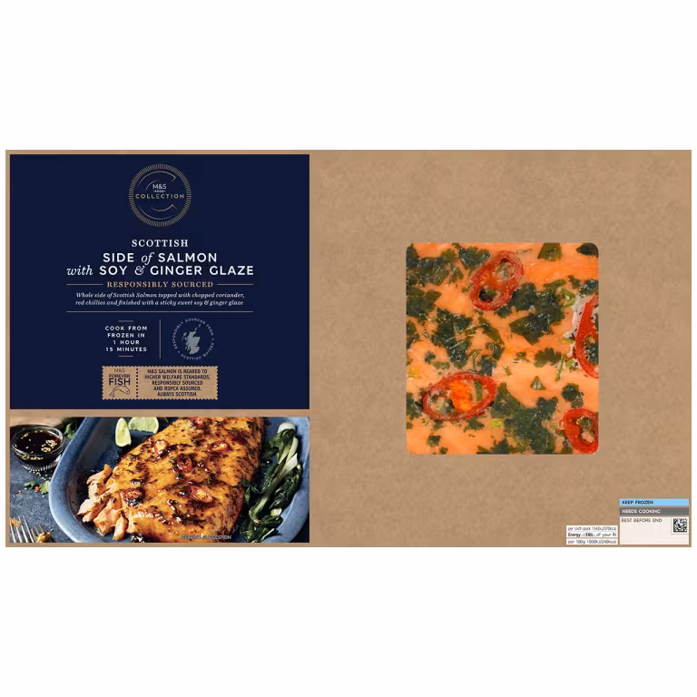 M&S Collection Scottish Side of Salmon with Soy and Ginger Glaze