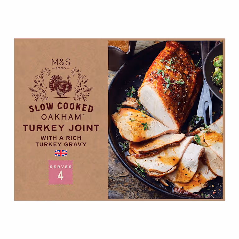 M&S Oakham Slow Cooked Turkey Joint with a Rich Turkey Gravy