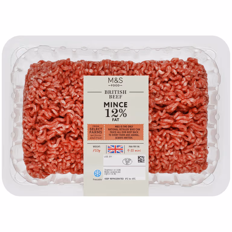 M&S British 12% Fat Beef Mince