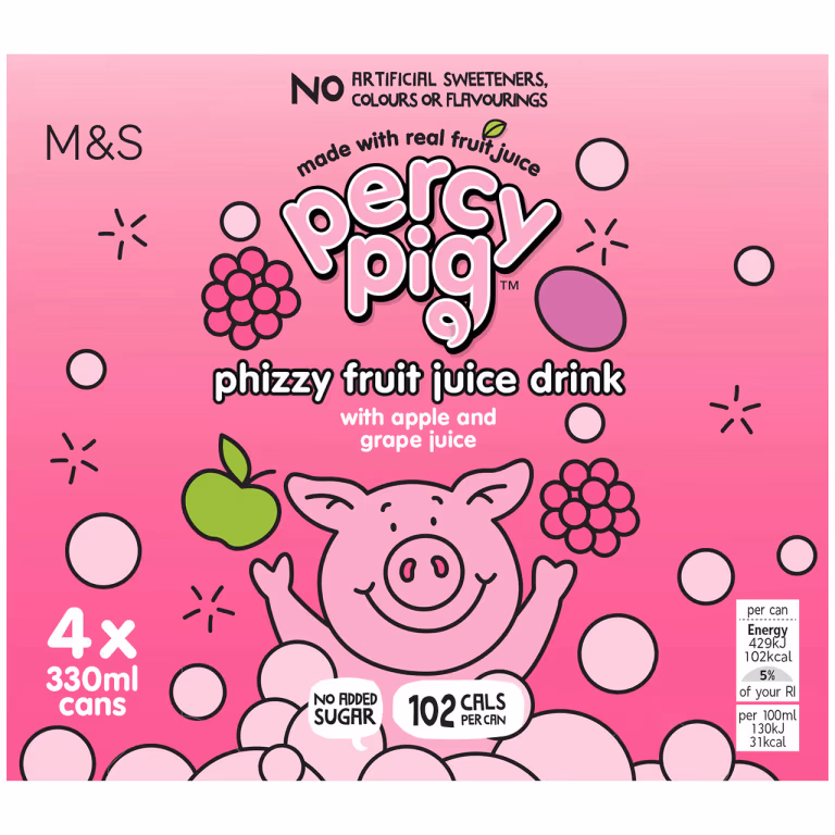 M&S Percy Pig Phizzy Fruit Juice Drinks