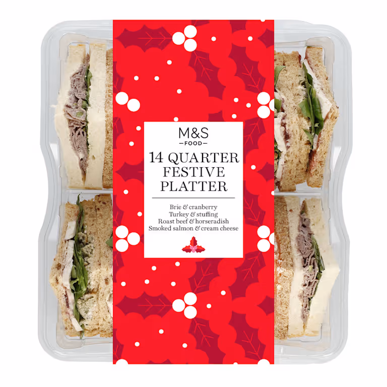 M&S 14 Quarter Festive Platter