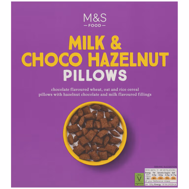 M&S Milk and Choco Hazlenut Pillows