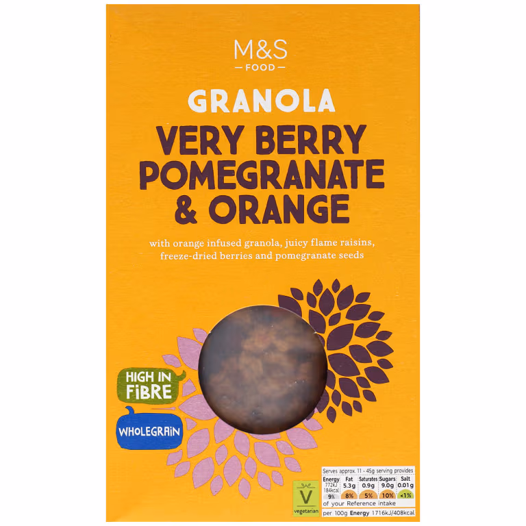 M&S Very Berry Pomegranate & Orange Granola