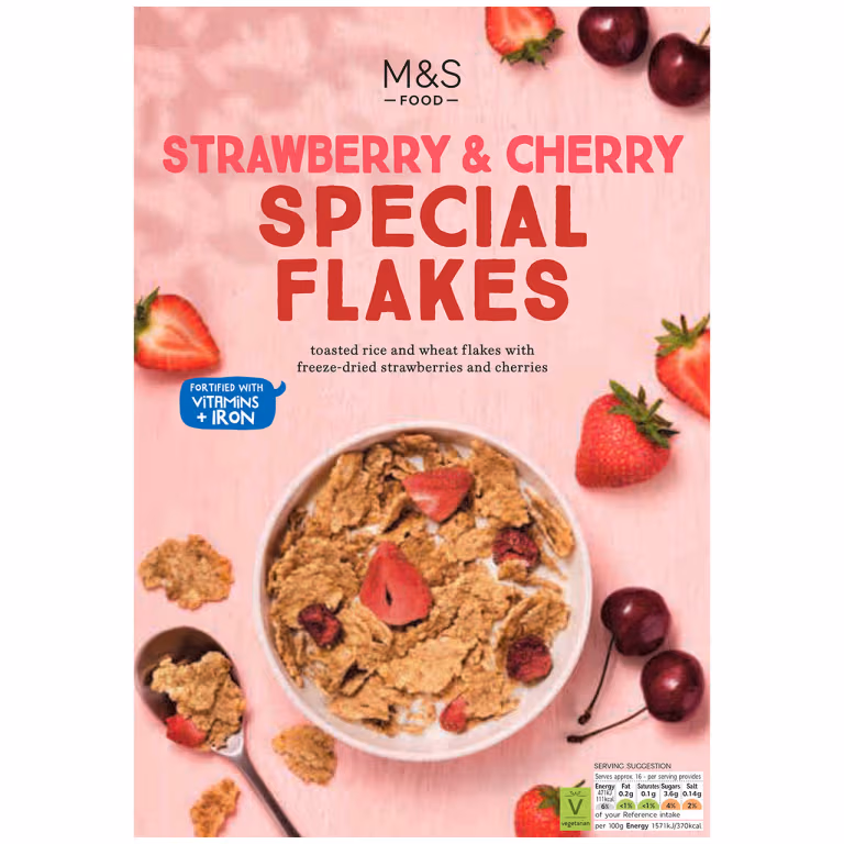 M&S Strawberry and Cherry Special Flakes