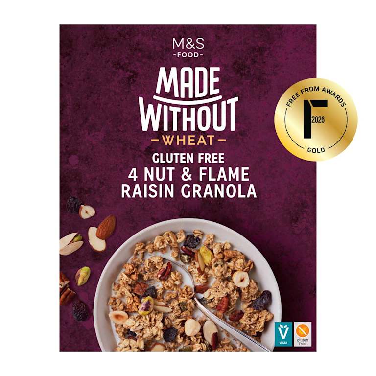 M&S Made Without Wheat 4 Nut and Flame Raisin Granola