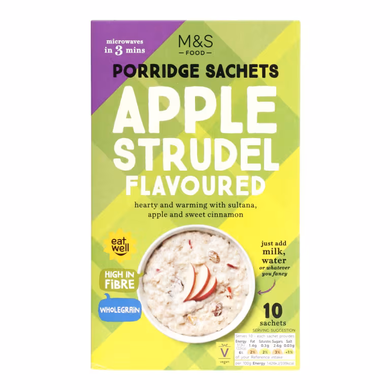M&S Apple Strudel Porridge Sachets