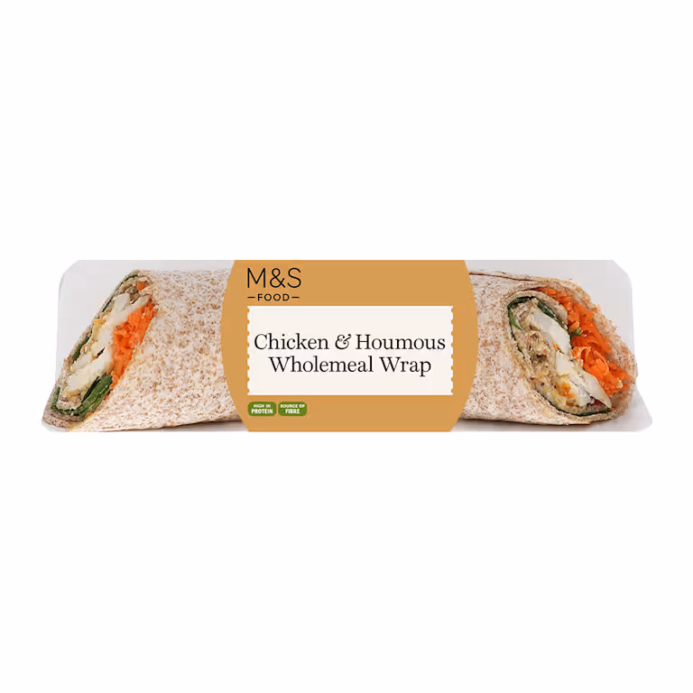 M&S Chicken, Carrot and Houmous Wholemeal Wrap
