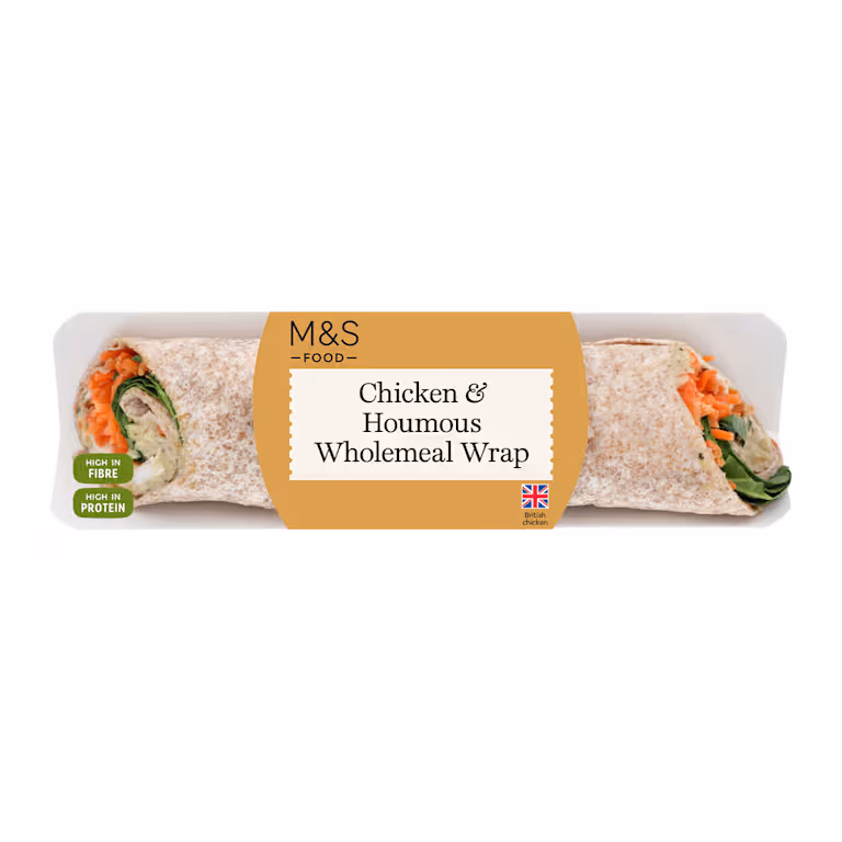 M&S Chicken, Carrot and Houmous Wholemeal Wrap