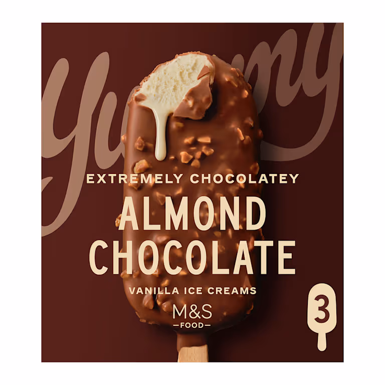M&S Extremely Chocolatey Almond Chocolate Vanilla Ice Creams