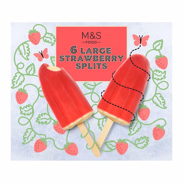 M&S Large Strawberry Split Lollies